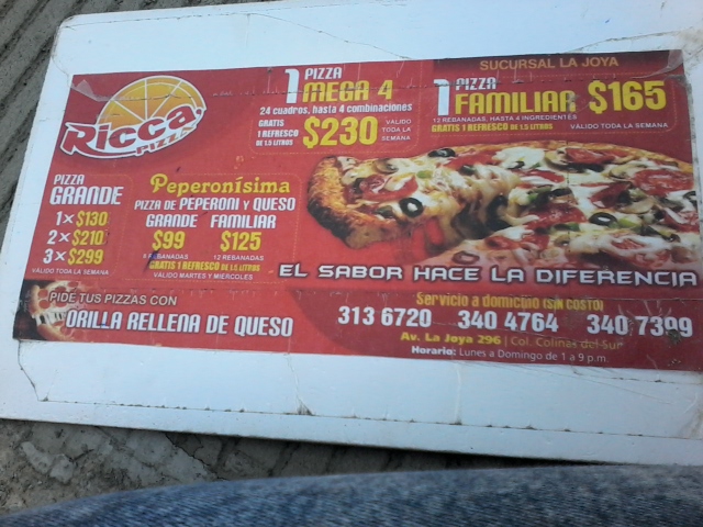 Ricca Pizza Menu - Image 6
